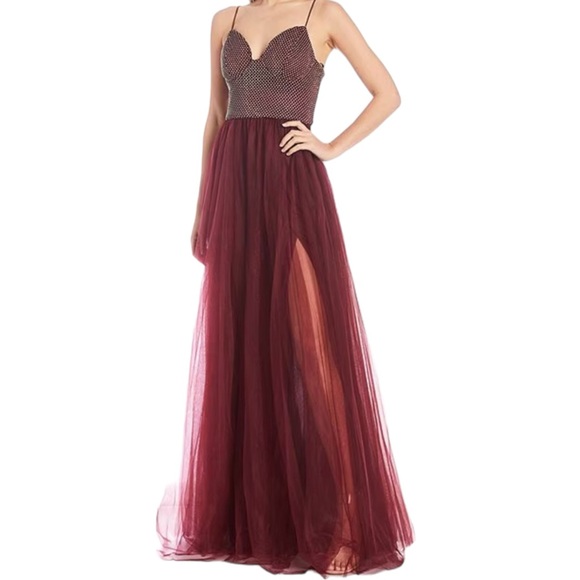 B. Darlin
Sleeveless Mini Dot Printed Bra Bodice Full Tulle Skirt Ball Gown 3/4 - Picture 13 of 13